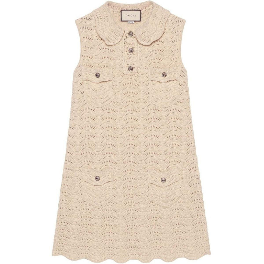 Gucci-Crochet-knit Cotton Dress - Runway Catalog