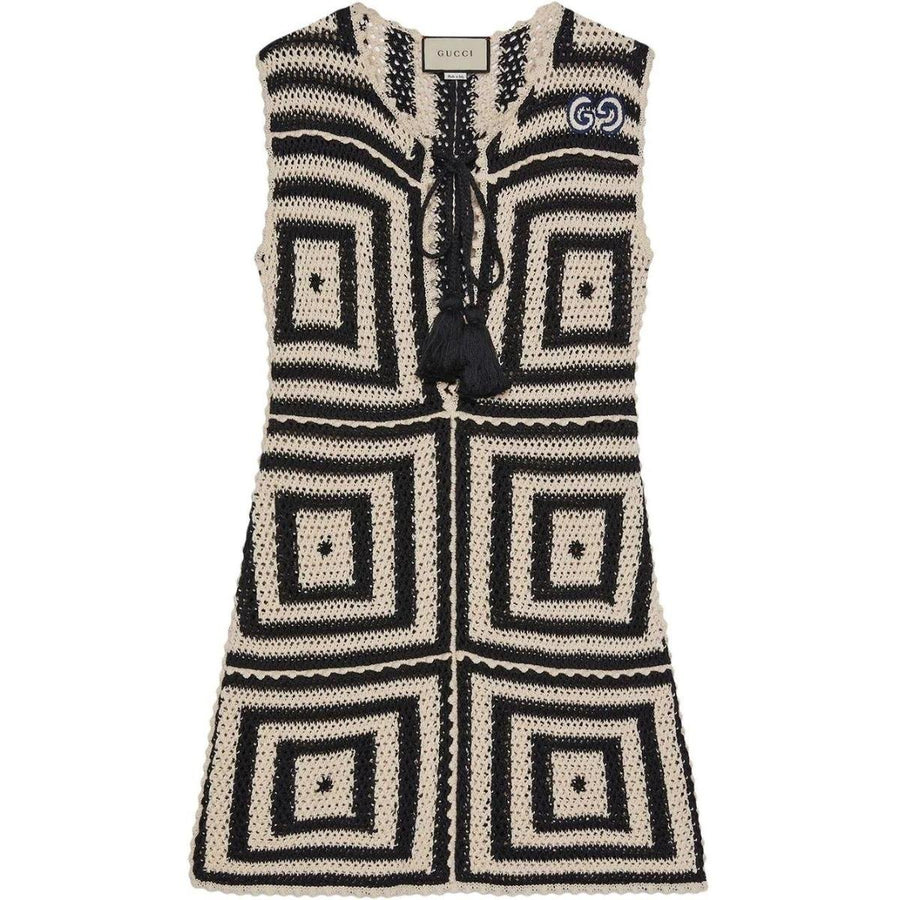 Gucci-Crochet-knit Cotton Short Dress - Runway Catalog