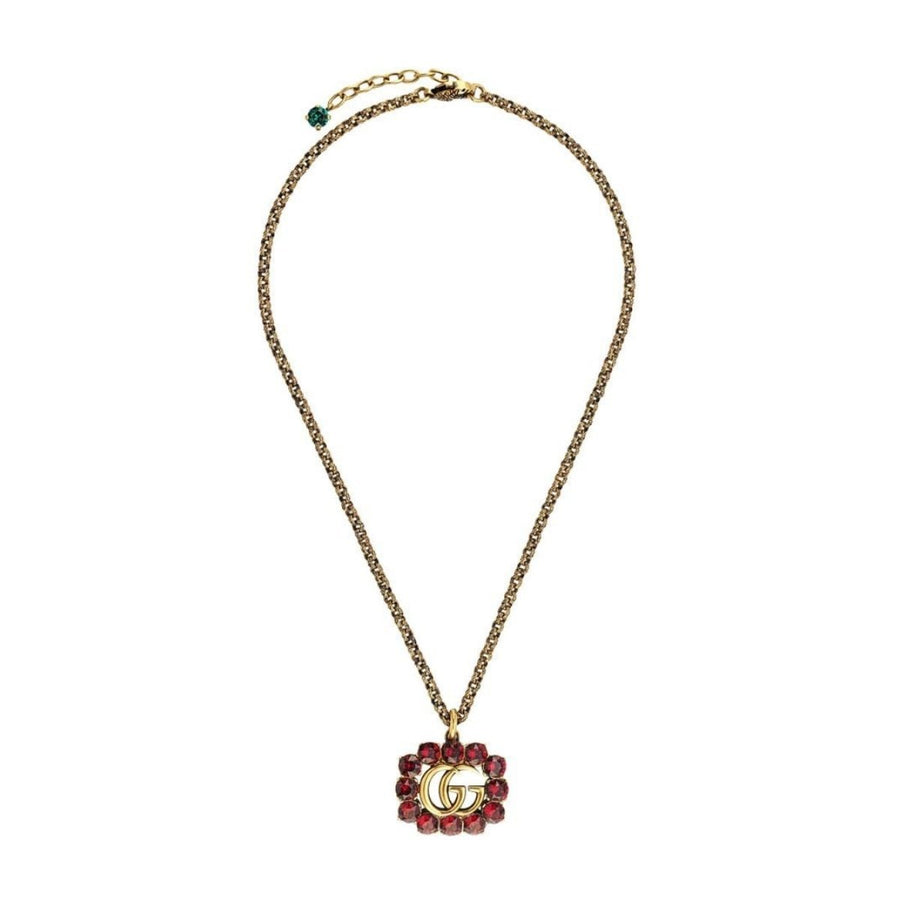 Gucci-Crystal Double G Marmont Necklace - Runway Catalog