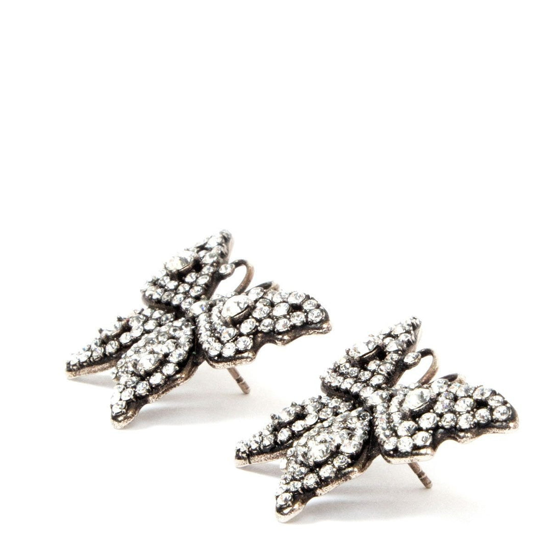Crystal Embellished Butterfly Earrings