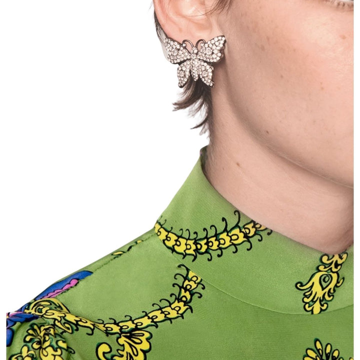 Crystal Embellished Butterfly Earrings