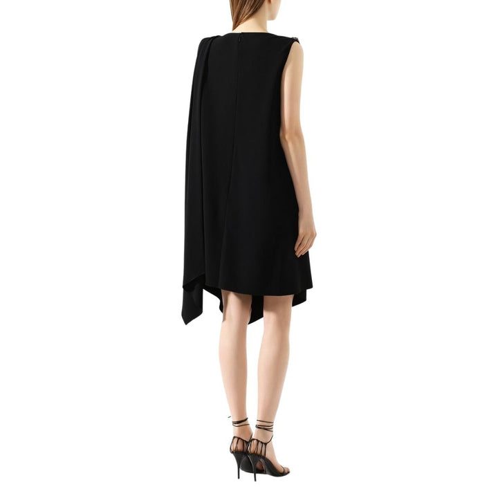 Crystal Embellished Draped Jersey Shift Dress