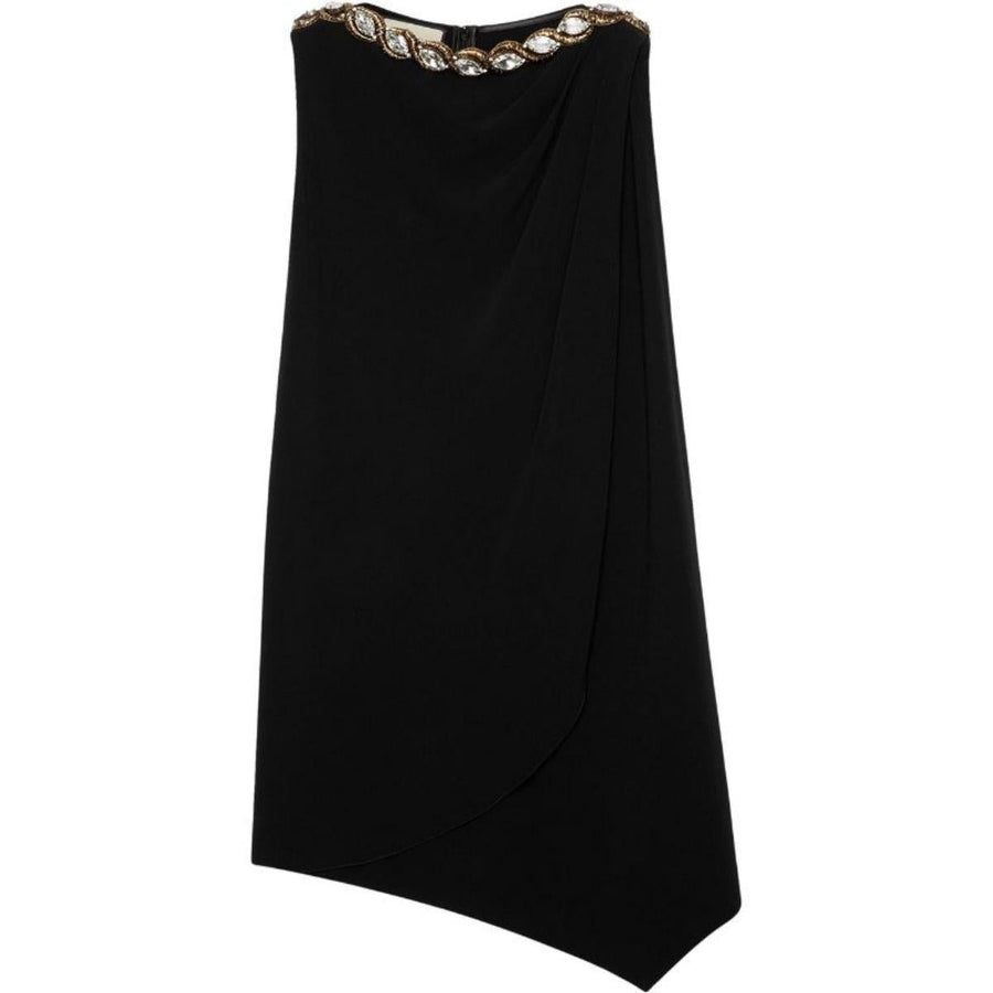 Gucci-Crystal Embellished Draped Jersey Shift Dress - Runway Catalog
