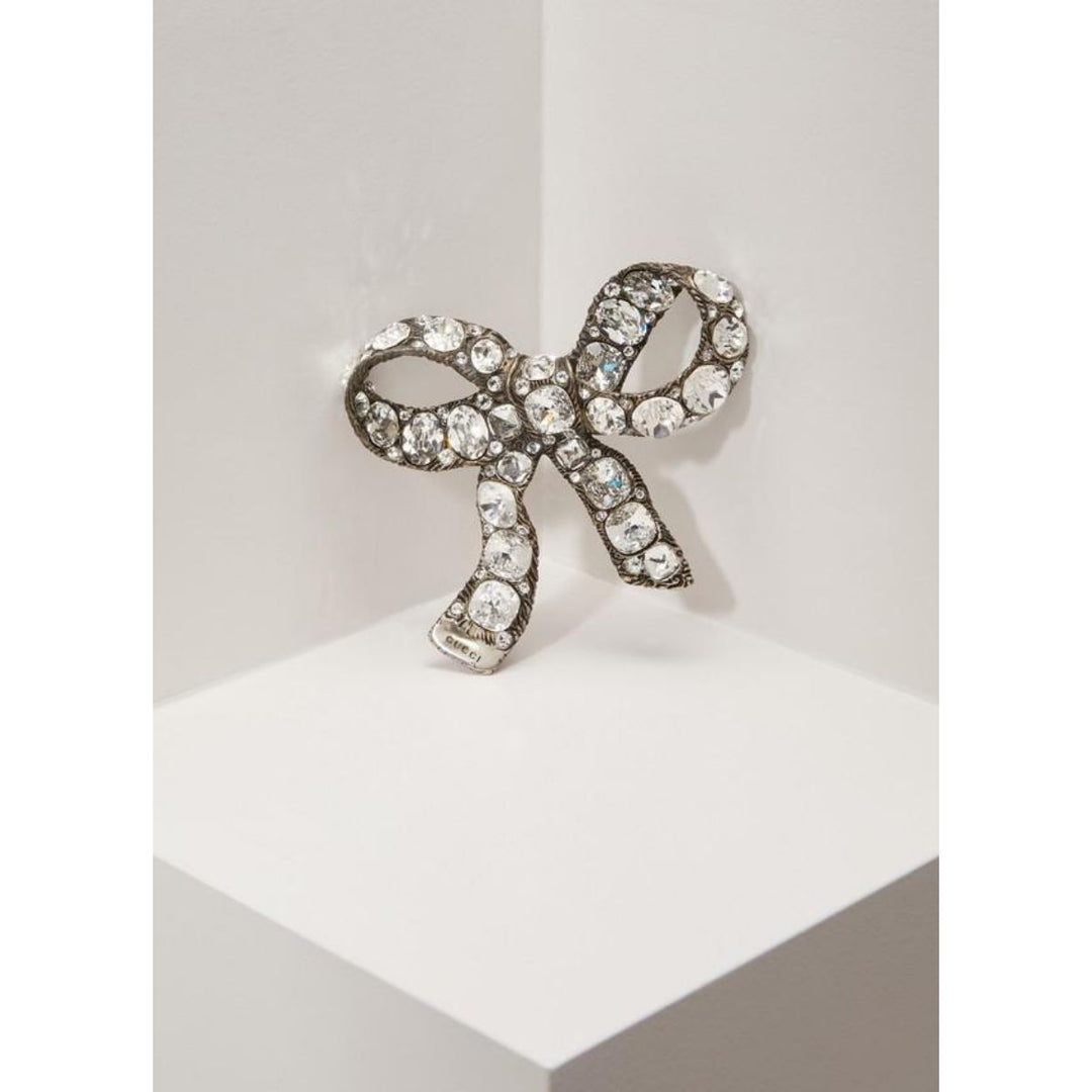 Crystal Ribbon Brooch