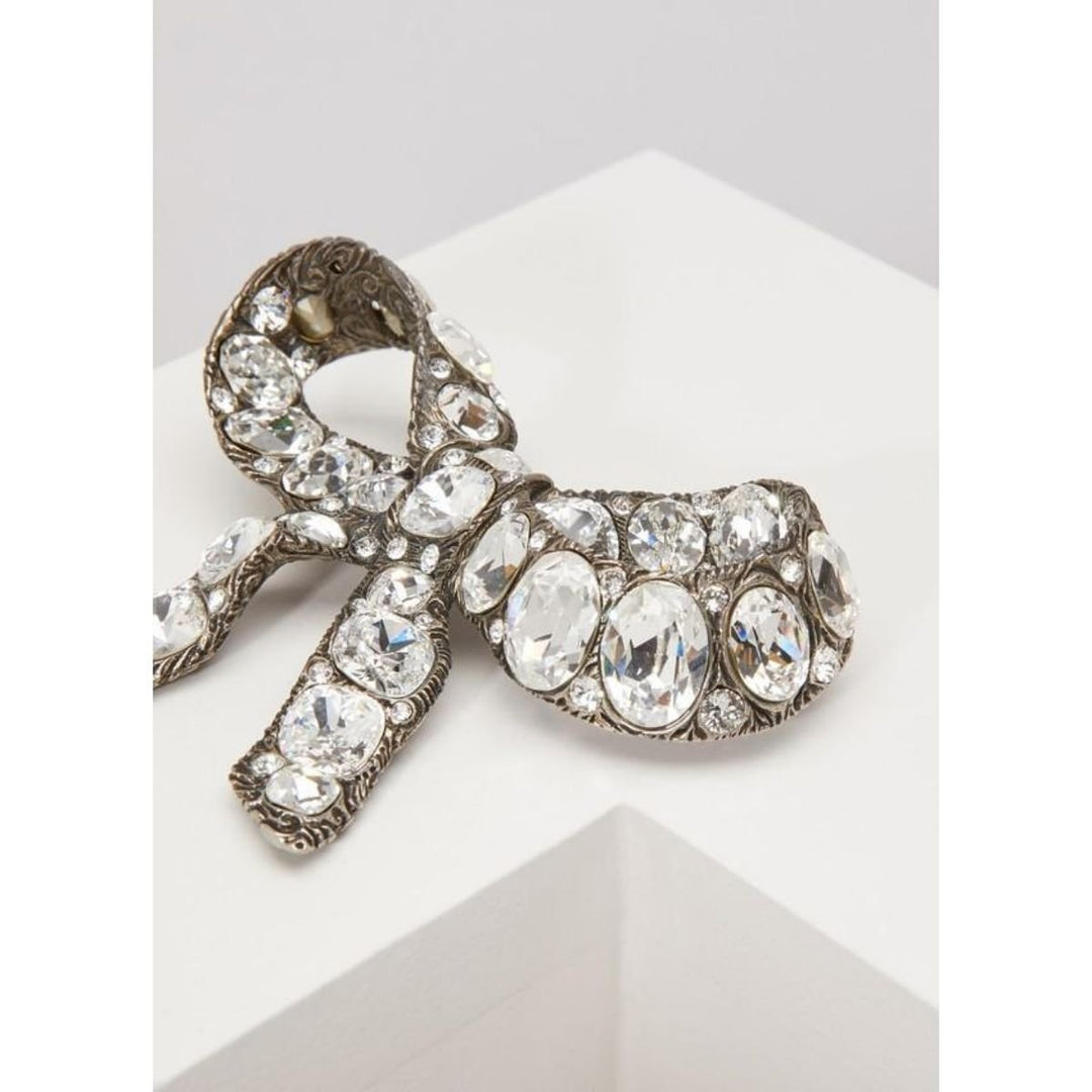 Crystal Ribbon Brooch