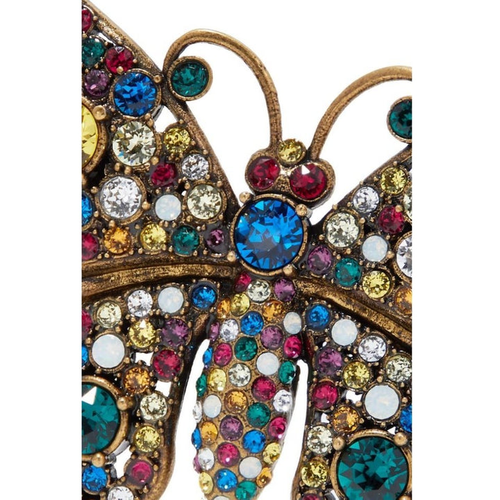 Crystal Studded Butterfly Brooch