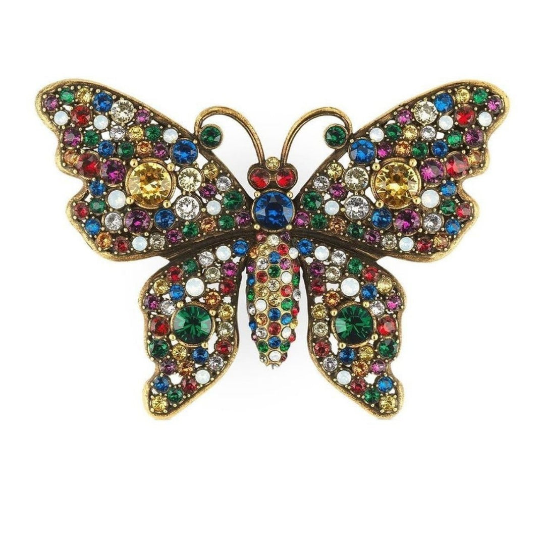 Gucci-Crystal Studded Butterfly Brooch - Runway Catalog