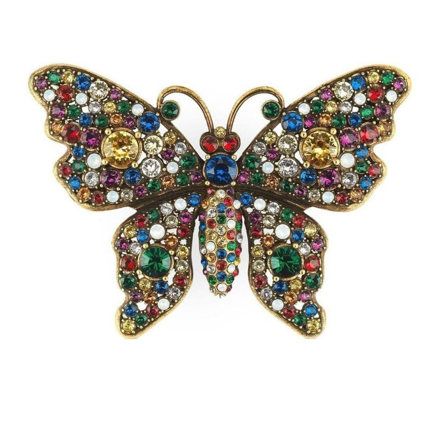 Gucci-Crystal Studded Butterfly Brooch - Runway Catalog