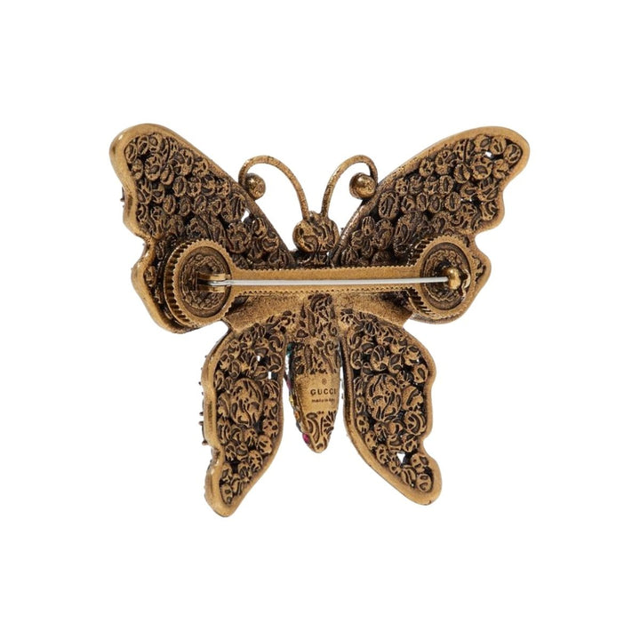 Crystal Studded Butterfly Brooch