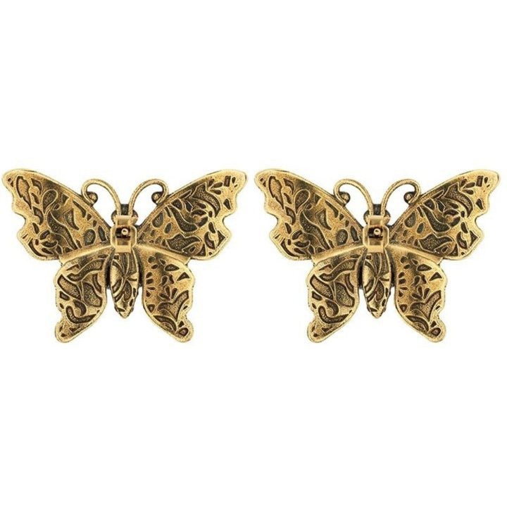 Crystal Studded Butterfly Earrings