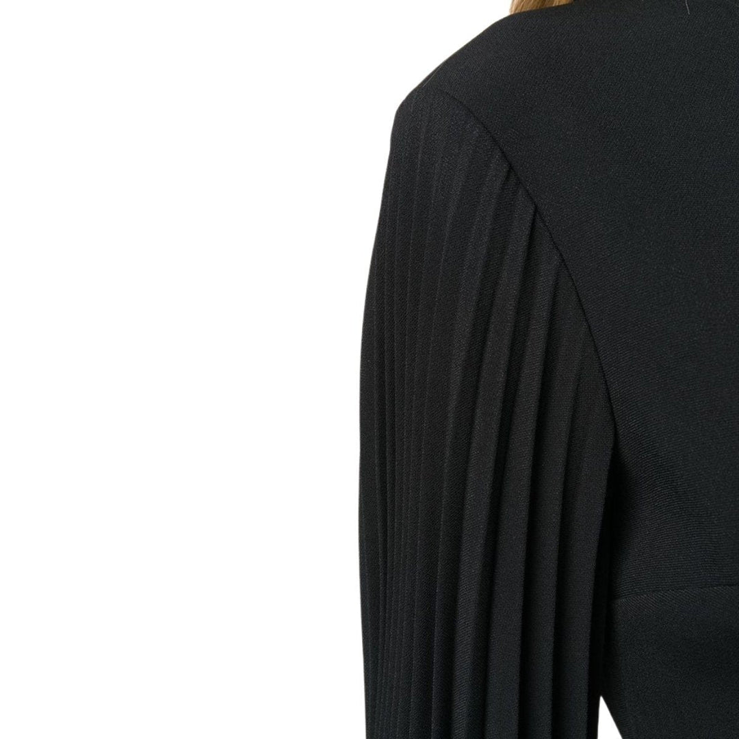 Heart Cutout Pleated Crepe Dress