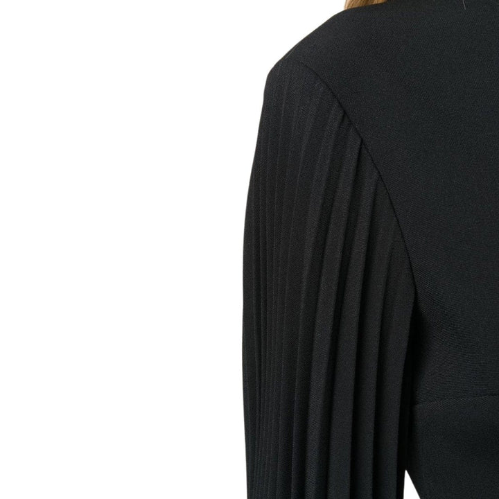 Heart Cutout Pleated Crepe Dress