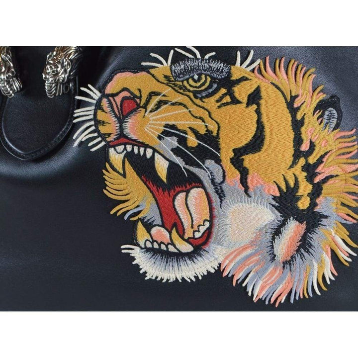 Dionysus Embroidered Maxi Leather Hobo Bag