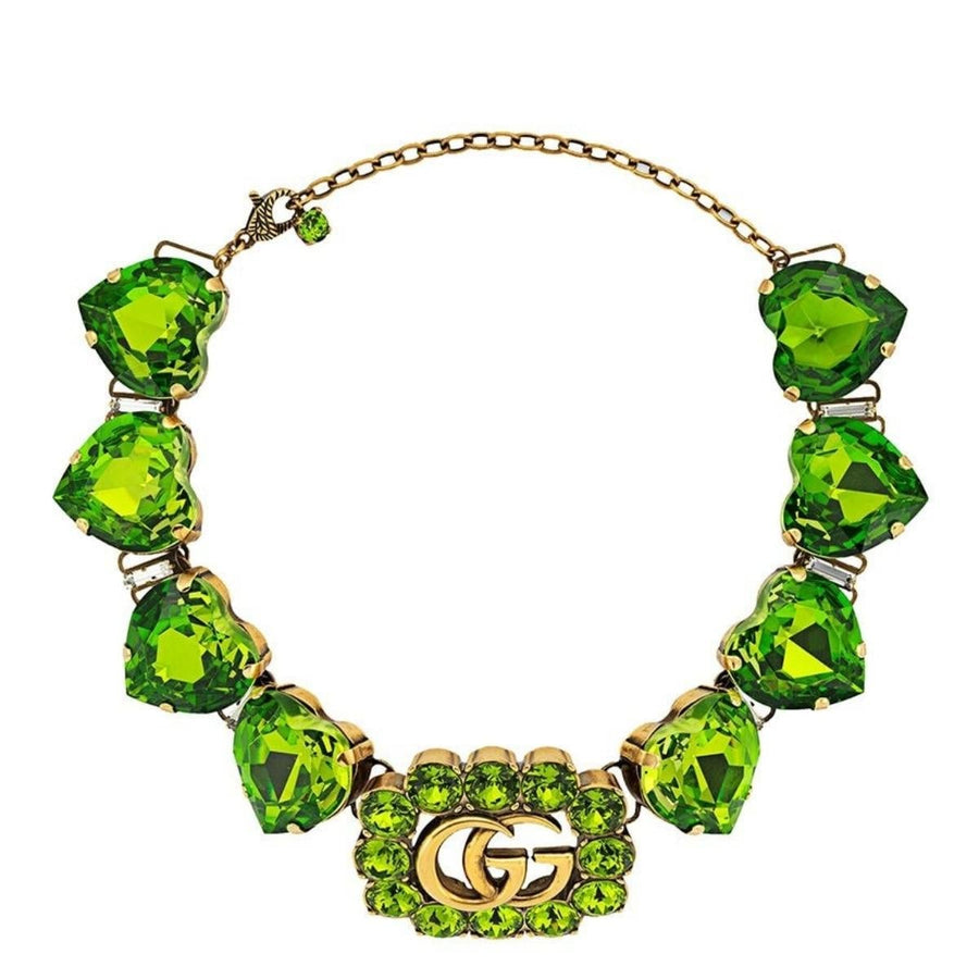 Gucci-Double G Heart-crystal Necklace - Runway Catalog