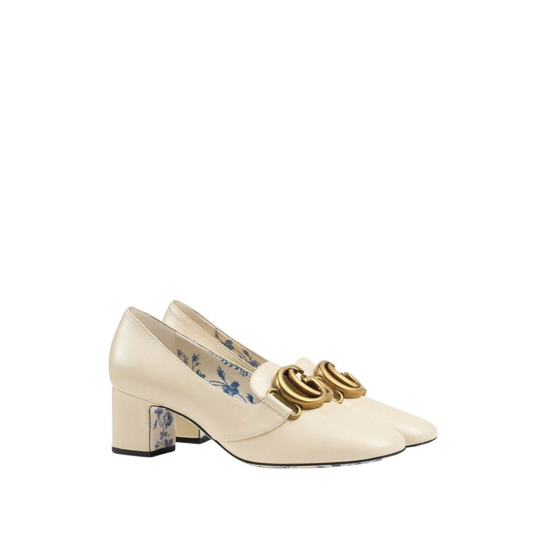 Double G Leather Mid-heel Pump
