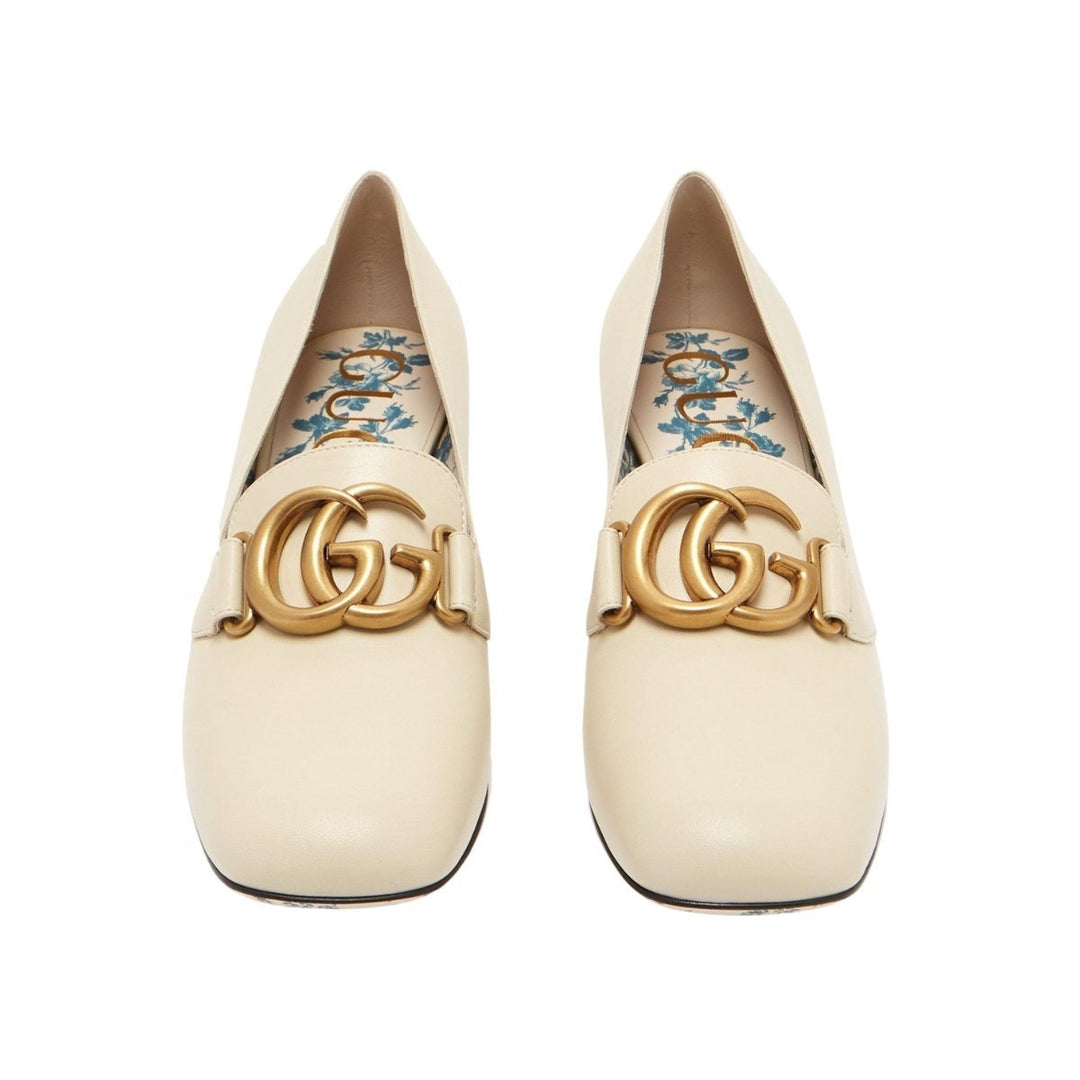 Double G Leather Mid-heel Pump