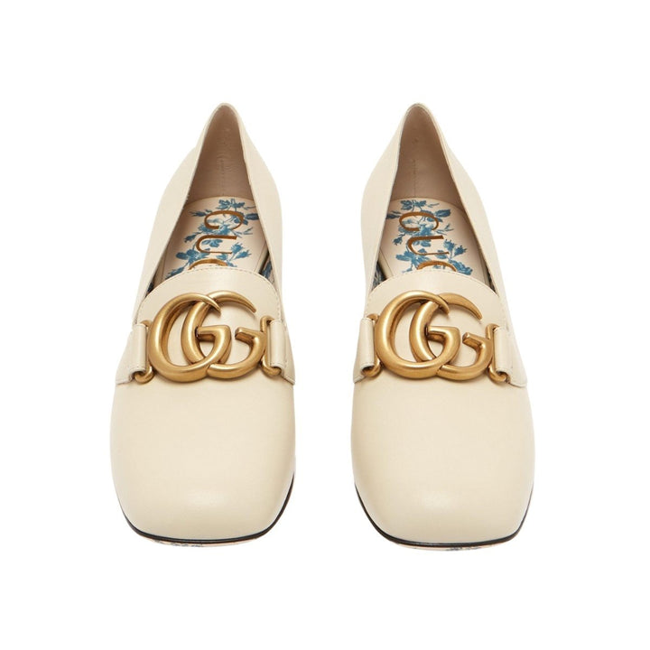 Double G Leather Mid-heel Pump