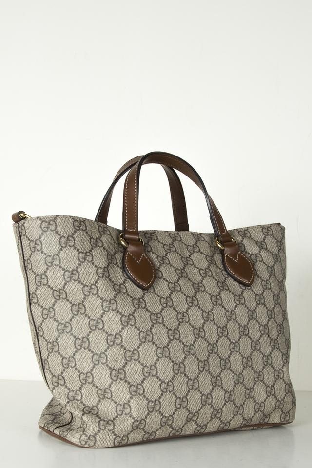G*G Eden Small Gg Supreme Signature Monogram Tote Brown Shoulder Bag