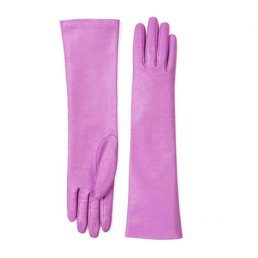 Gucci-Elbow Pink Length Leather Gloves - Runway Catalog