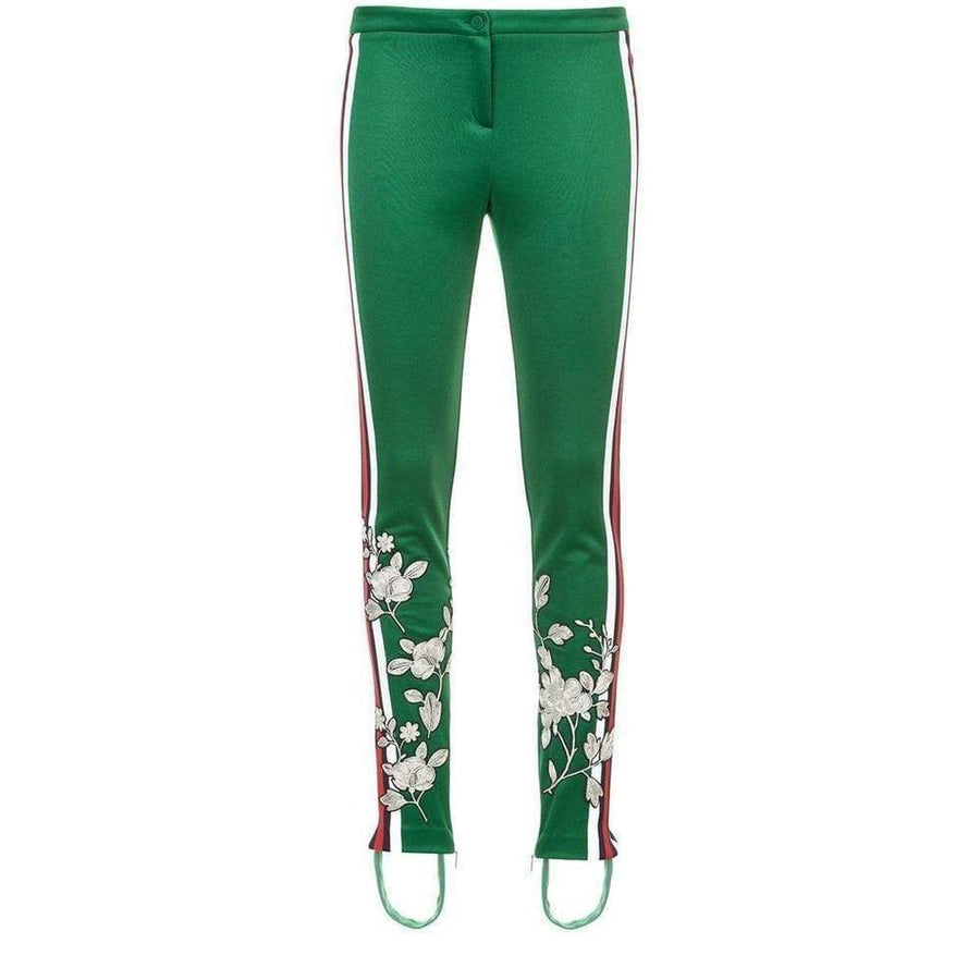 Gucci-Embroidered Jersey Stirrup Leggings - Runway Catalog