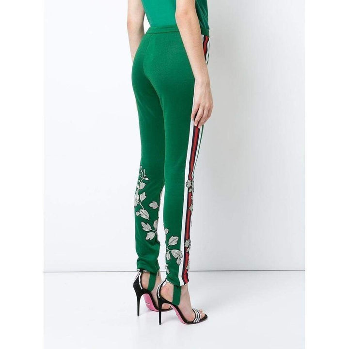 Embroidered Jersey Stirrup Leggings