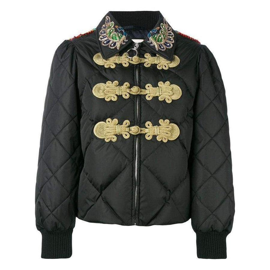 Gucci-Embroidered Quilted Bomber Jacket - Runway Catalog