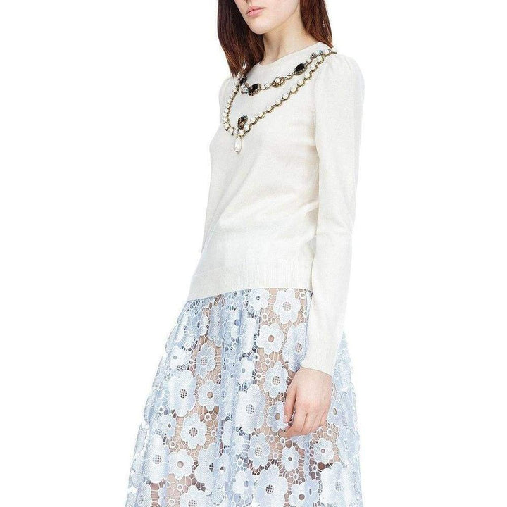 Embroidered Wool Sweater