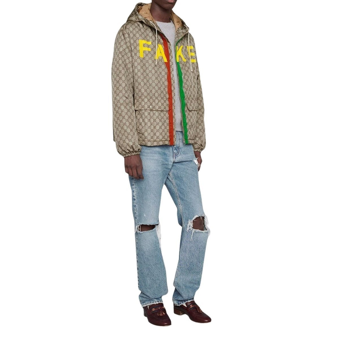 Fake-Not Print Nylon Jacket