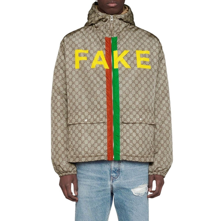 Fake-Not Print Nylon Jacket