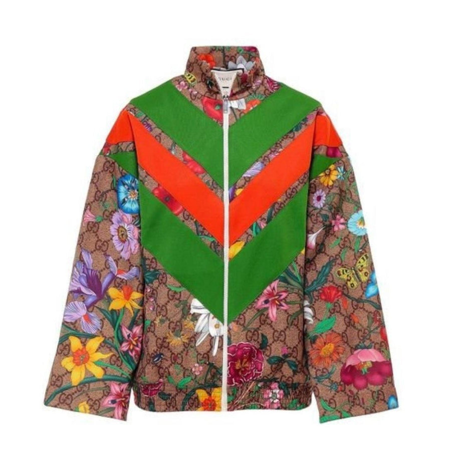 Gucci-Flora Gg Supreme Pattern Track Jacket - Runway Catalog