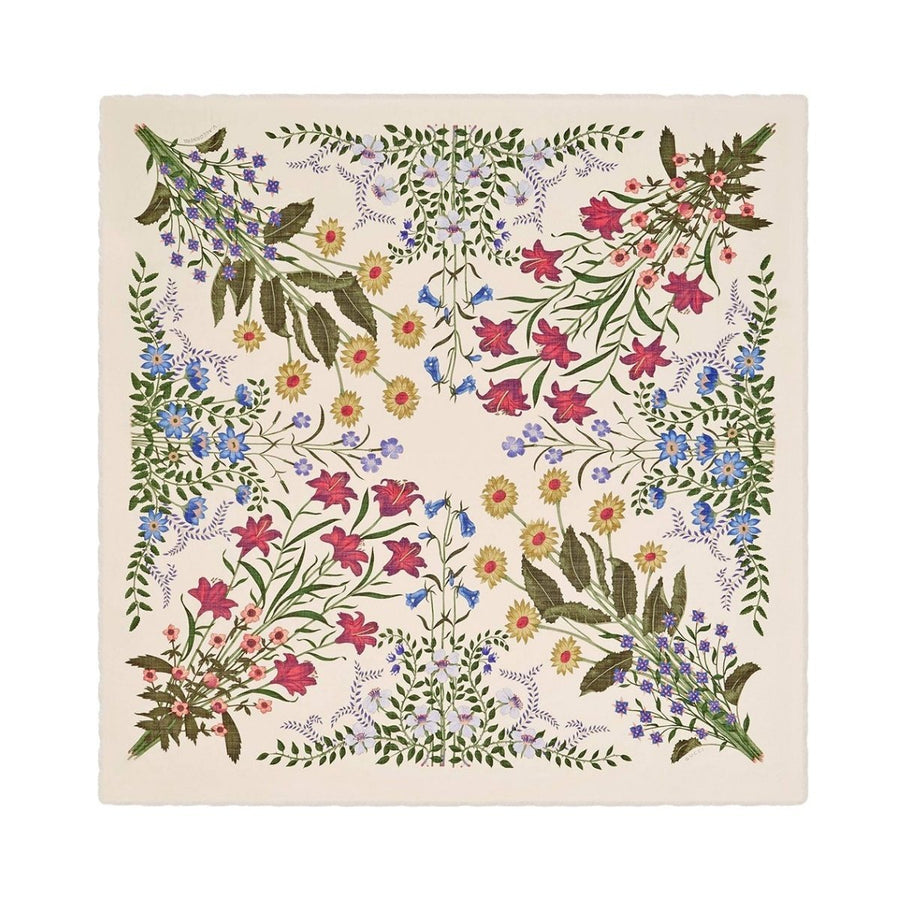 Gucci-Flora Print Wool Silk Shawl - Runway Catalog