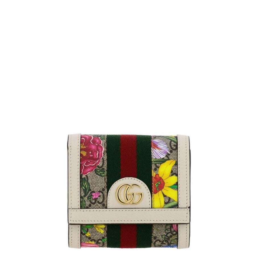 Gucci-Flora Wallet in GG Supreme Leather with Monogram - Runway Catalog