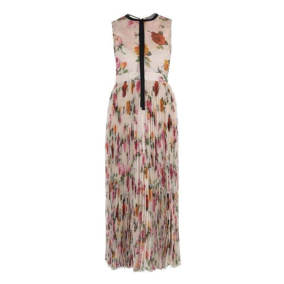 Gucci-Floral Patterned Pleated Silk Dress - Runway Catalog