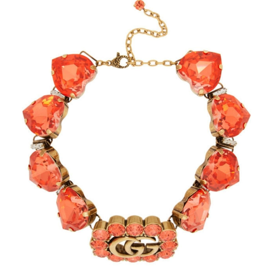 Gucci-GG And Heart Crystal-Embellished Choker - Runway Catalog