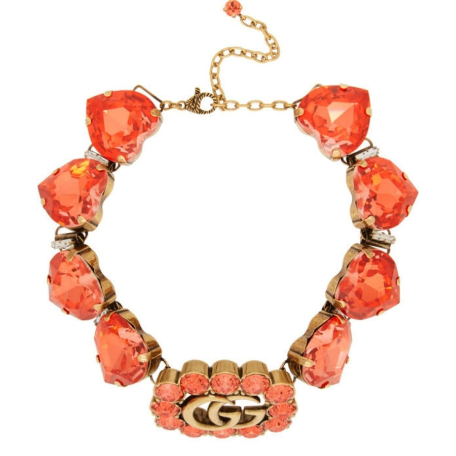 Gucci-GG And Heart Crystal-Embellished Choker - Runway Catalog