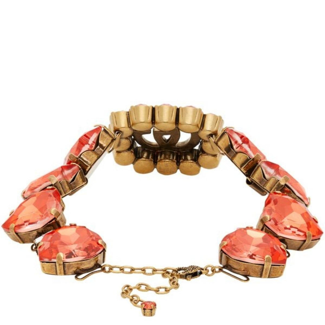 GG And Heart Crystal-Embellished Choker