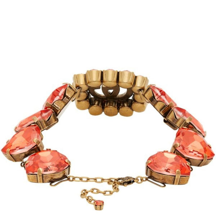 GG And Heart Crystal-Embellished Choker