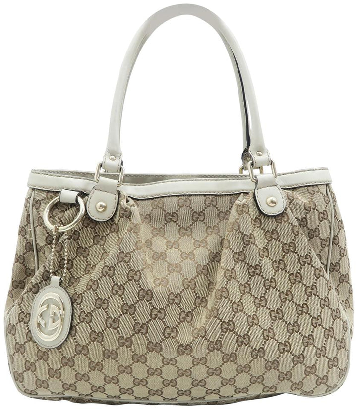 G*G GG Bag Supreme Brown Canvas Tote
