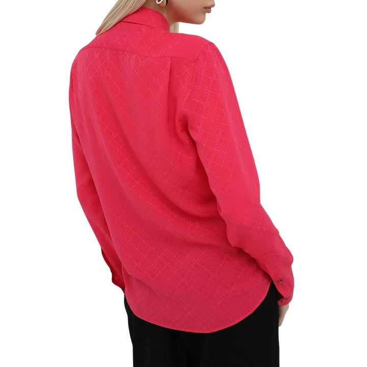 GG Check Silk Crêpe Jacquard Silk Shirt