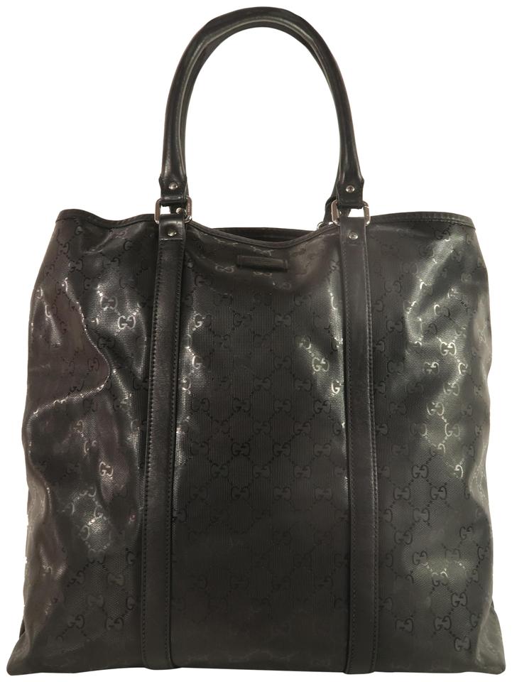 G*G Gg Embossing Black Pvc Tote