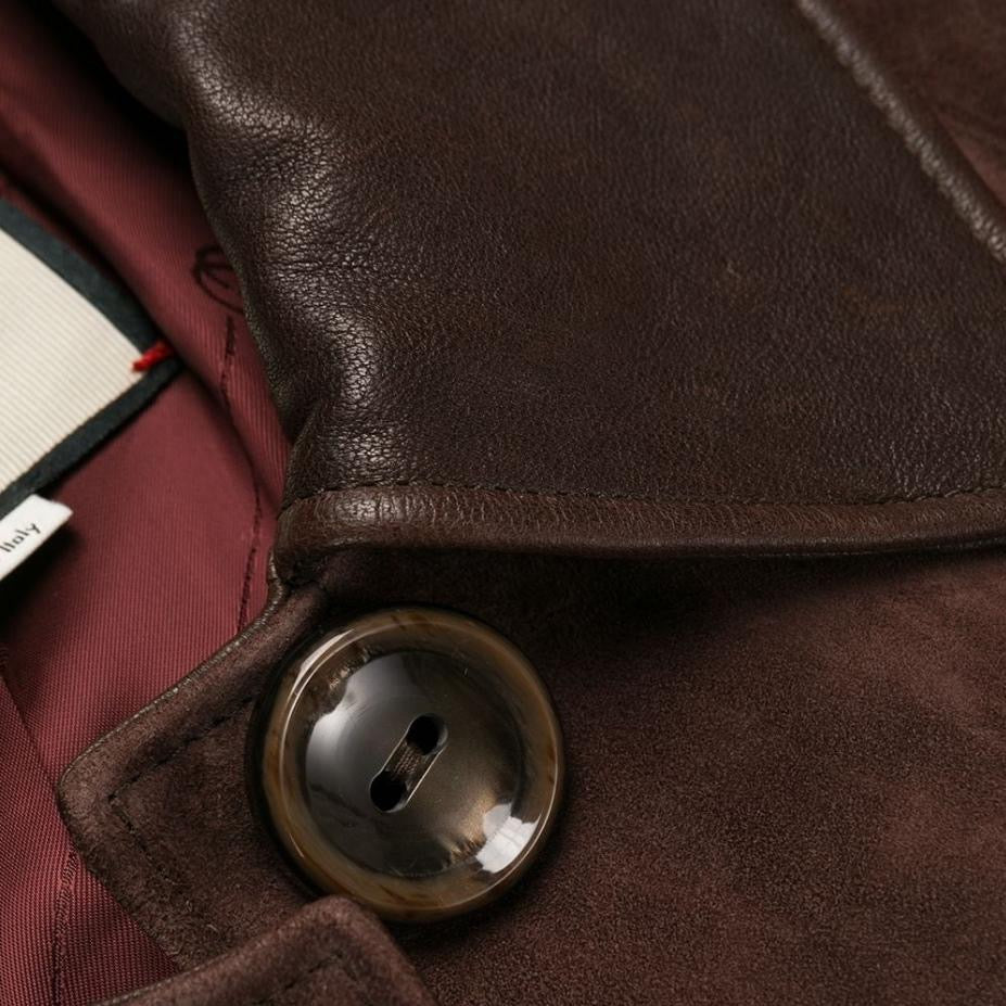 GG-logo Leather And Suede Cape