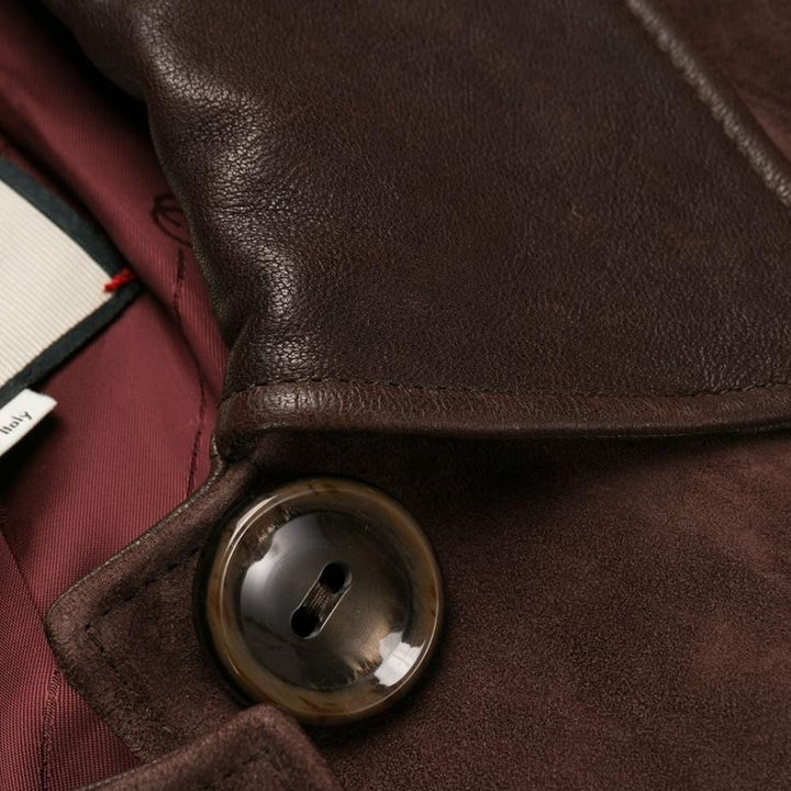 GG-logo Leather And Suede Cape