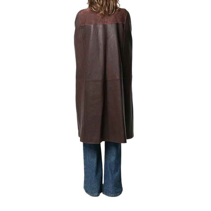 GG-logo Leather And Suede Cape