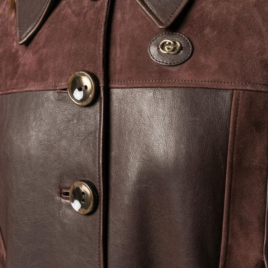GG-logo Leather And Suede Cape