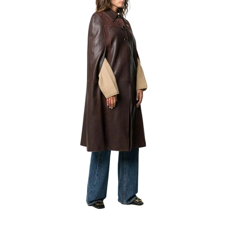 GG-logo Leather And Suede Cape