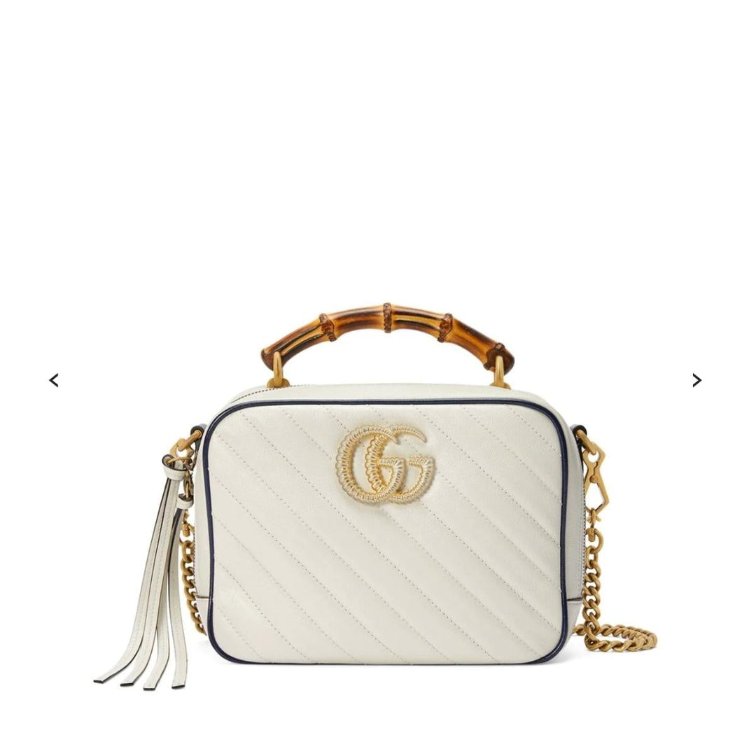 Gucci-GG Marmont Leather Small Shoulder Bag - Runway Catalog