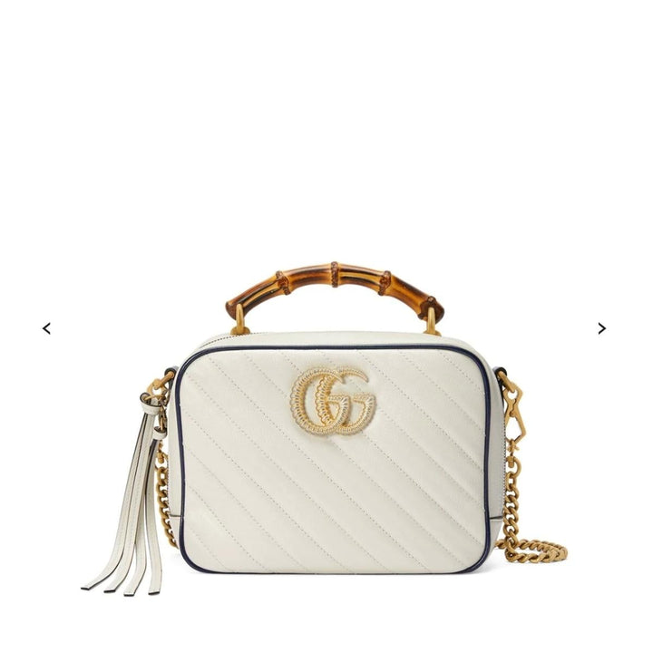 Gucci-GG Marmont Leather Small Shoulder Bag - Runway Catalog