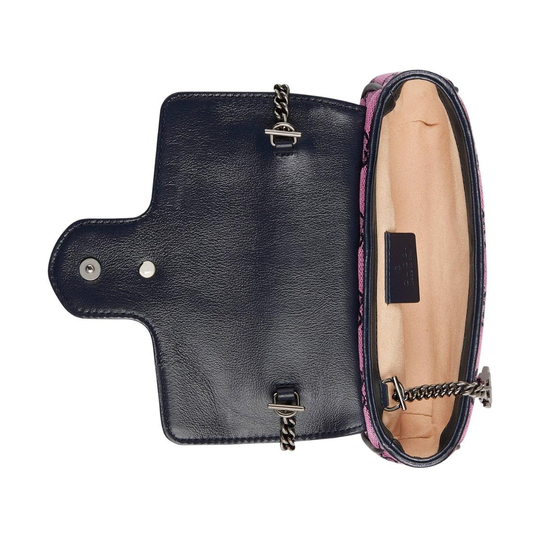 GG Marmont Pink Embroidery Super Mini Bag