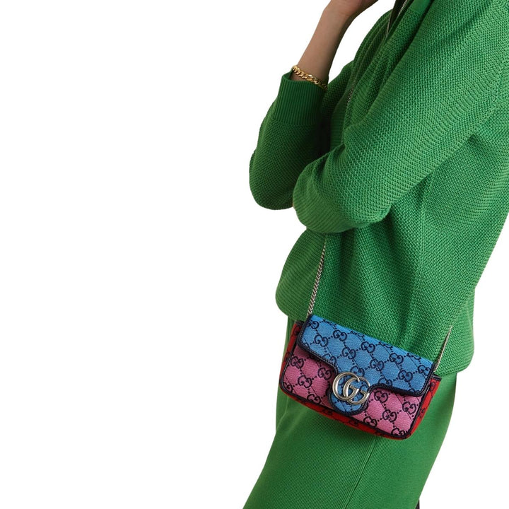 GG Marmont Multicolour Super Mini Bag