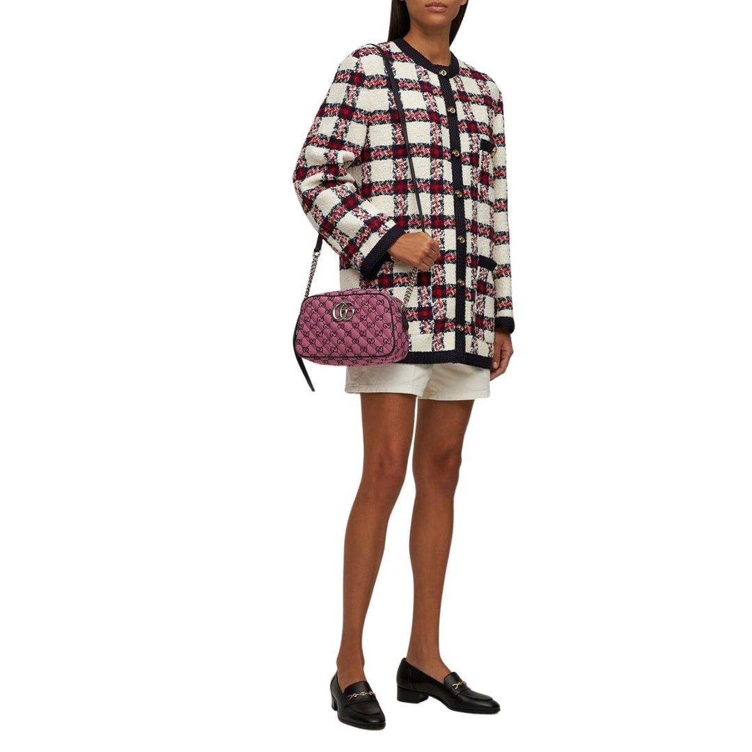 GG Marmont Pink Small Shoulder Bag in Pink